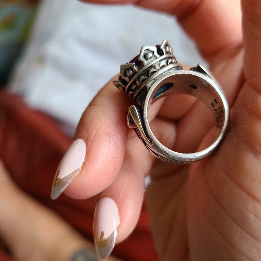 King baby studio crown ring sz 7 purple - Picture 5 of 5